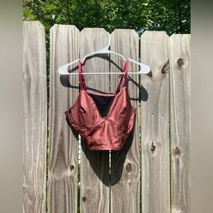 SHEIN Women's Faux Leather Bralette